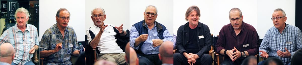 From left are participating ASC panel members Chuck Minsky, Michael D. O'Shea, Donald M. Morgan, George Spiro Dibie, James A. Chressanthis, Nathaniel Goodman and Peter Moss.